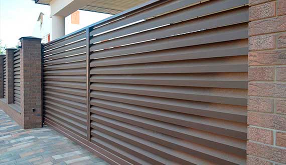 Откатные ворота Жалюзи